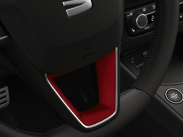 Genuine Seat Arona,Ibiza 2017-2021 Steering Wheel Trim, Desire Red