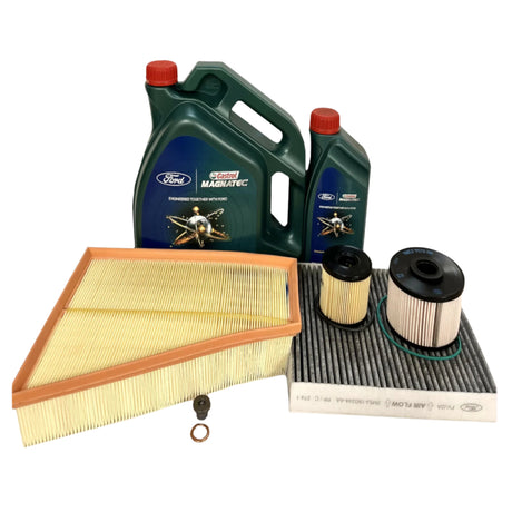 Genuine Ford Galaxy S-Max 2L TDCi Duratorq Full Service Kit & 5W30 Castrol Oil