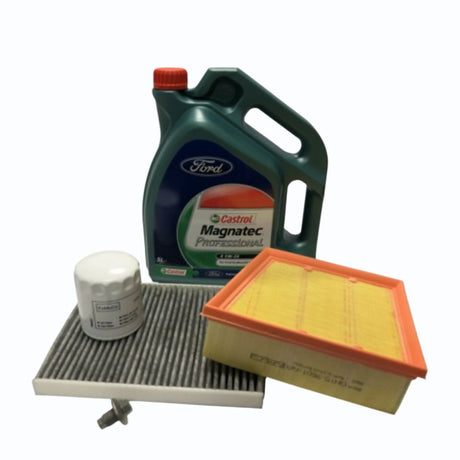 Genuine Ford Fiesta 1.1L 2017> Oil, Air, Pollen, Sump Plug & 5W20 Engine Oil Kit