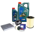 Ford Kuga 2.0 TDCi Service Kit Oil Air Cabin Diesel Filter inc 0w30 Castrol Oil