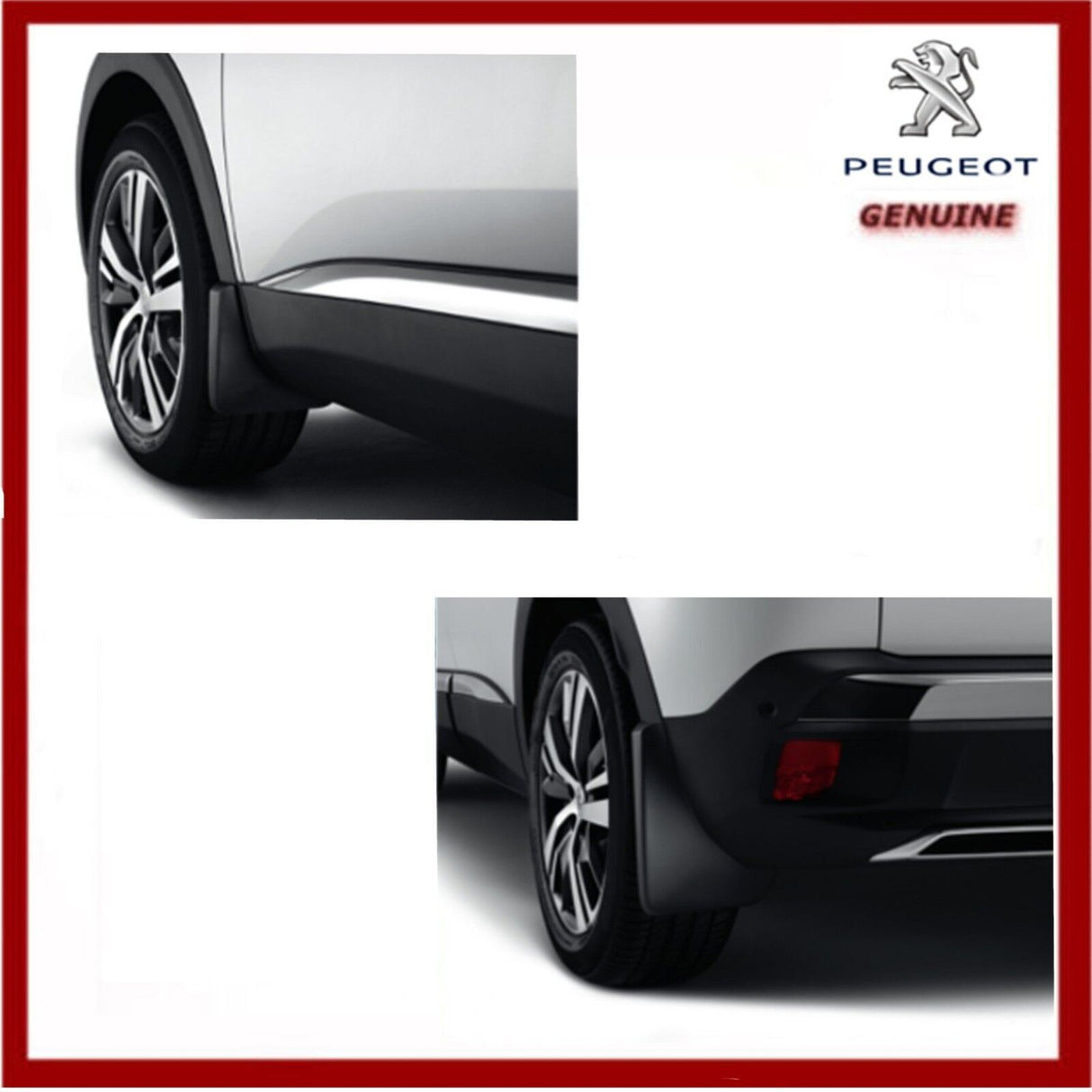 Genuine Peugeot 3008 SUV GT 2017 Onwards Front & Rear Mud Flaps / Guards