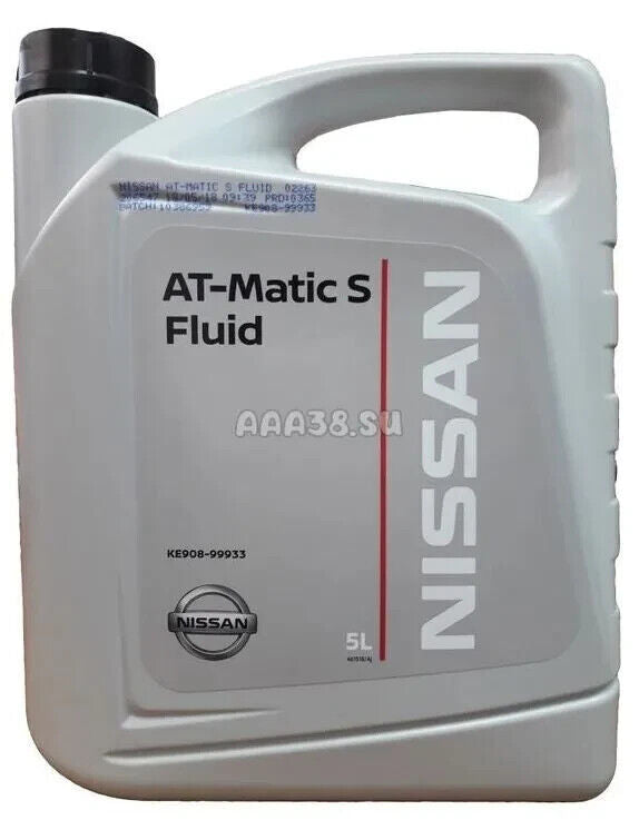 Genuine Nissan Gearbox Oil AT MATIC S FLUID KE90899933 - 5 LITRES