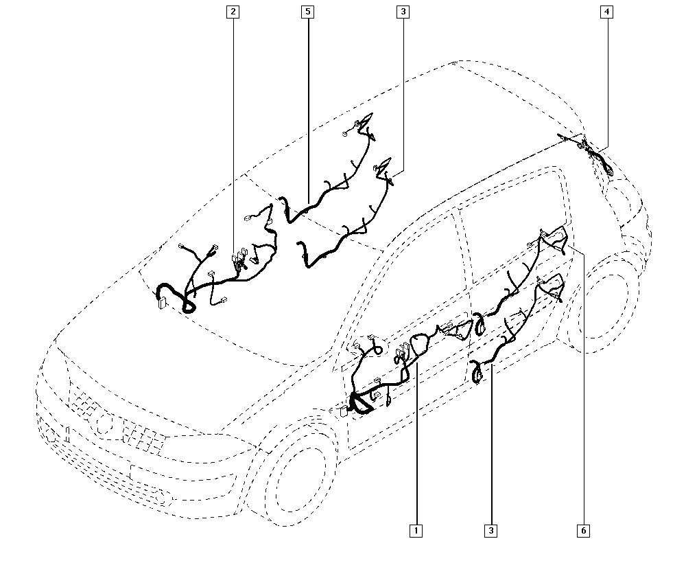 Genuine Renault Megane Mk2 Drivers Door Wiring Loom 8200320414 New