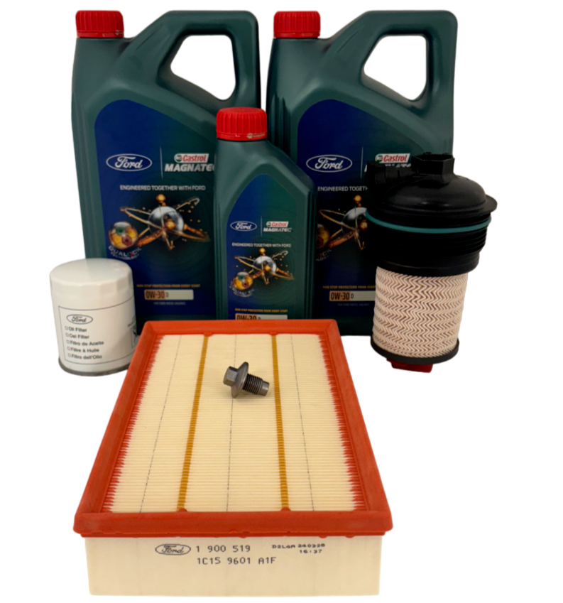 Genuine Ford Transit MK8 2.0 EcoBlue Service Kit + 11LTR Castrol Oil - RWD ONLY