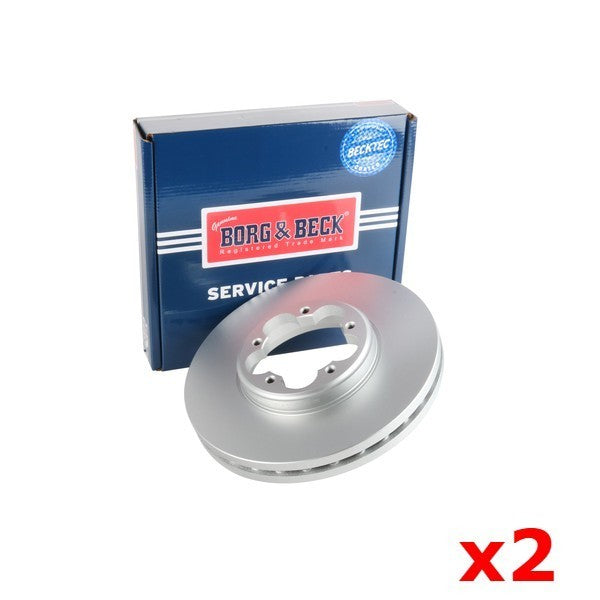 Borg & Beck Ford Transit Custom 2012 Onwards Front Discs x2 Pair