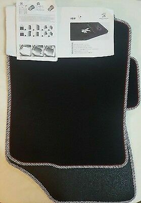 Genuine 108 Linge S Carpet Floor Mats x4 Red / Chequered Stitching OBS