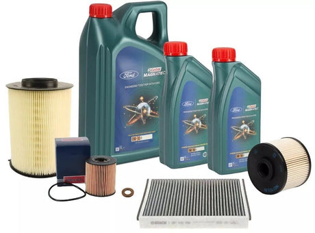 Ford Kuga 2012-2016 2.0 TDCi Full Service Kit inc Genuine Castrol 0w30 Oil