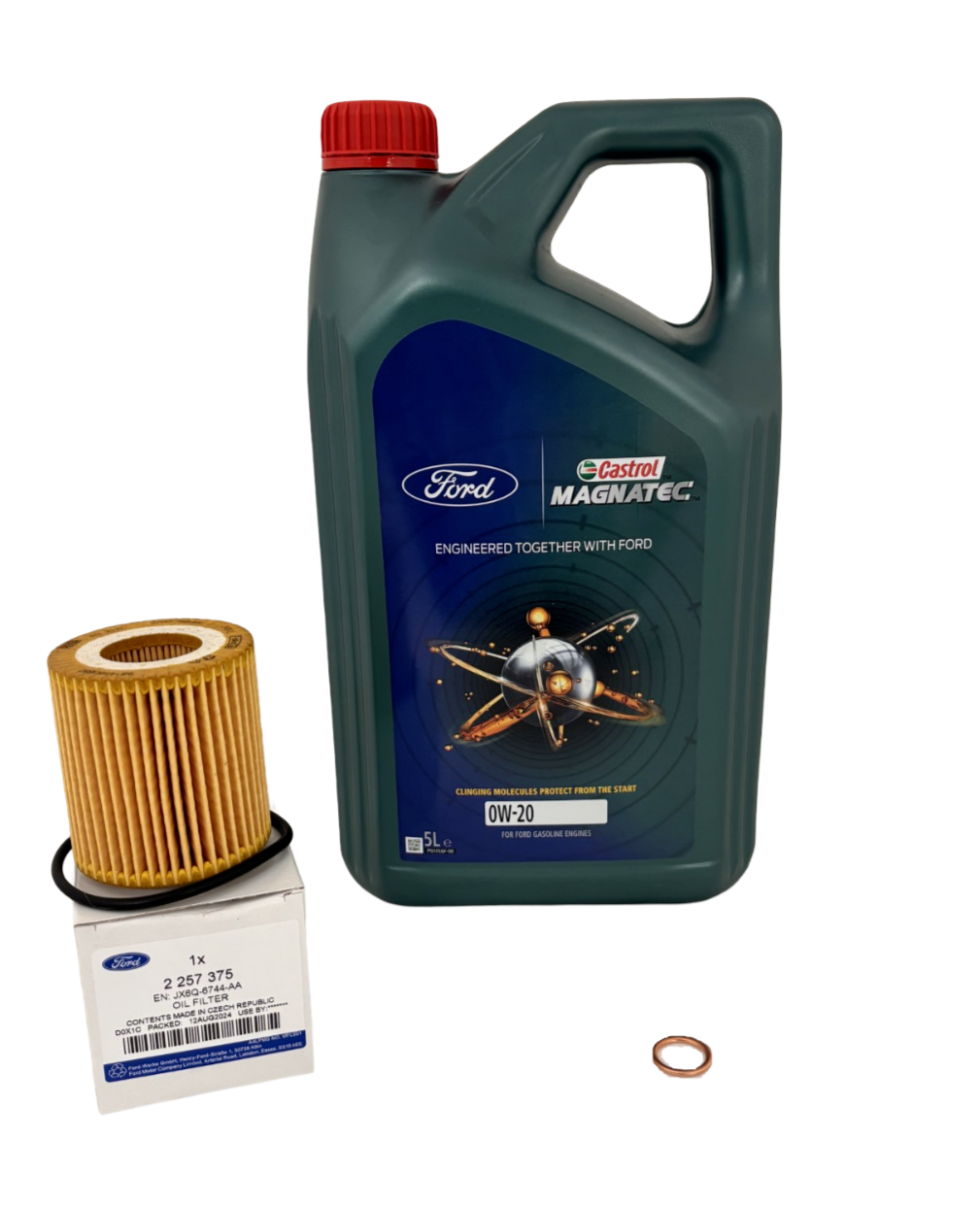 Genuine Ford Focus 1.5 Duratorq TDCi Oil Filter & Castrol 0W20 Engine Oil