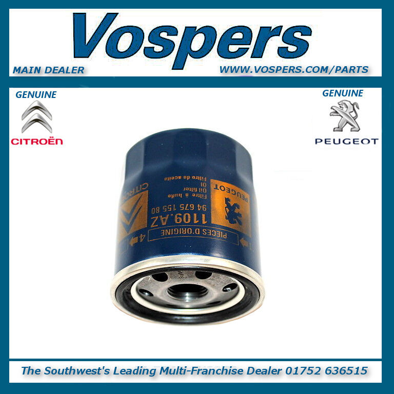 Genuine Peugeot 107 & Citroen C1 Oil Filter 1109AZ
