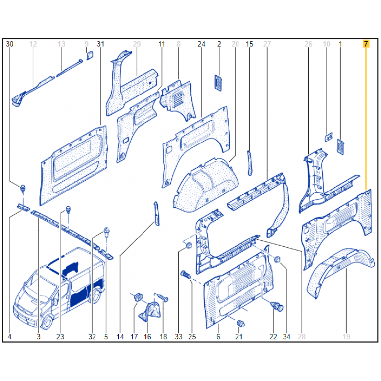 Genuine Renault Trafic Mk2 Vauxhall Vivaro Mk1 LH Rear Body Trim 8200329179 New