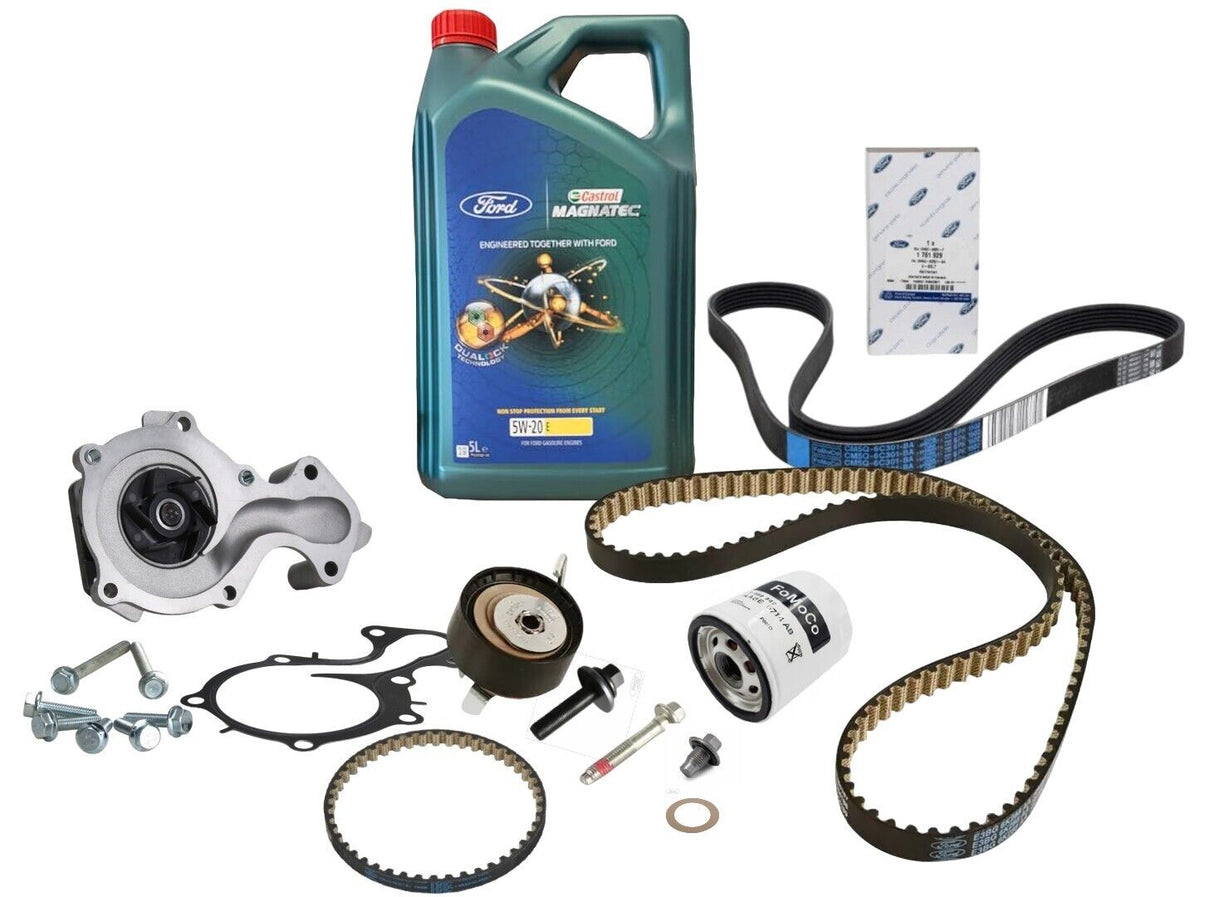 Genuine 1.0 EcoBoost Timing Kit with Water Pump Kit, Oil and Auxiliary Belt