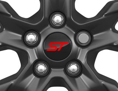 Genuine Center Cap button type, gloss black, with red ST logo - 2566957