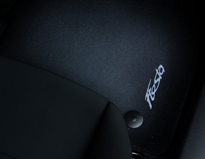 Genuine Velour Floor Mats front, black - 2401520