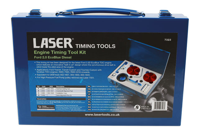Laser Tools - Engine Timing Kit - for Ford 2.0 EcoBlue Diesel