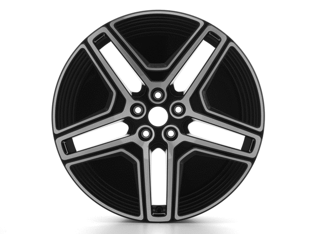 Genuine Alloy Wheel 20" front, 5 x 2-spoke design, Absolute Black and Bright Machined - 2689776