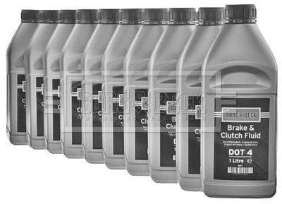 Borg & Beck - BRAKE FLUID 1 litre - BBF4 - Fits: DOT 4 Brake Fluid 1 ltr