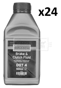 Borg & Beck - BRAKE FLUID 0.5 litre - BBF43 - Fits: DOT 4 Brake Fluid 500ml
