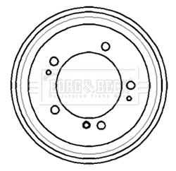 Borg & Beck - BRAKE DRUM - BBR7170 - Fits: Renault Master 2.5D 2.8TD 98-