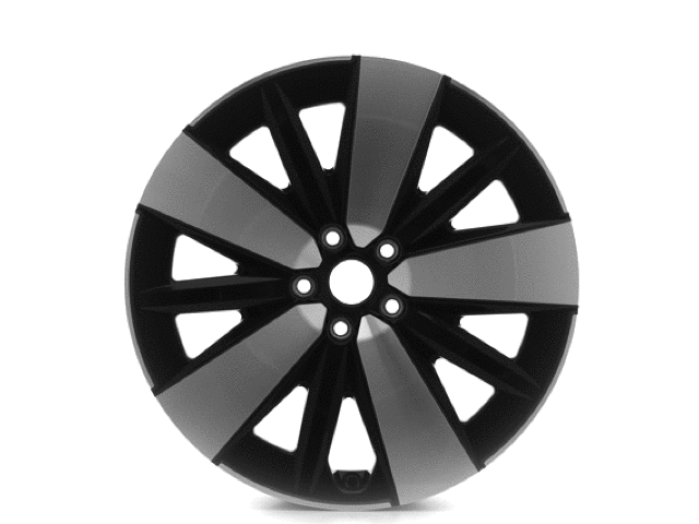 Genuine Alloy Wheel 19" front, 5-spoke design, Absolute Black and Bright Machined - 2703201