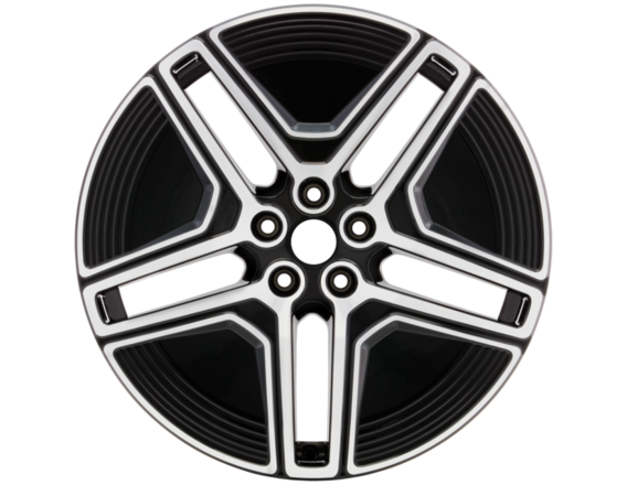 Genuine Alloy Wheel 20" rear, 5 x 2-spoke design, Absolute Black and Bright Machined - 2689778