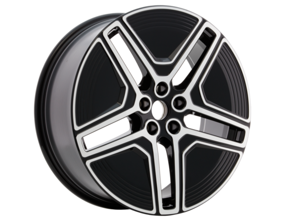 Genuine Alloy Wheel 20" rear, 5 x 2-spoke design, Absolute Black and Bright Machined - 2689778