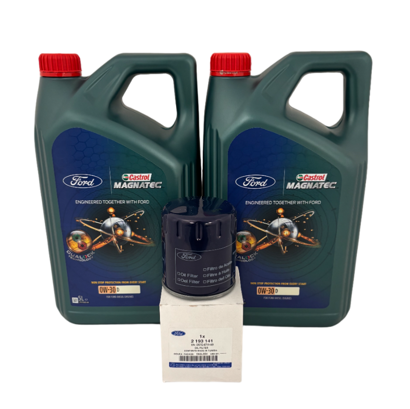 Genuine Ford Castrol 0W30 Oil 10L Magnatec Professional & Oil Filter 2L Duratorq
