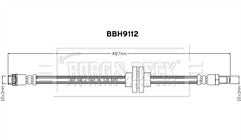 Borg & Beck - BRAKE HOSE - BBH9112 - Fits: Juke II 2019-