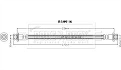 Borg & Beck - BRAKE HOSE - BBH9116 - Fits: Qashqai III 2021- J12