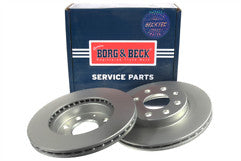 Borg & Beck - BRAKE DISC PAIR - BBD4252 - Fits: Vauxhall Corsa 1.0 -1.2 2000-