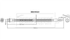 Borg & Beck - BRAKE HOSE - BBH9061 - Fits: Yaris,Yaris Cross 2020-