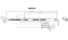 Borg & Beck - BRAKE HOSE - BBH9108 - Fits: Corsa V 2019-