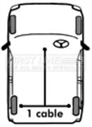 First Line - BRAKE CABLE - REAR - FKB6012 - Fits: GM Meriva B 10-