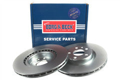 Borg & Beck - BRAKE DISC PAIR - BBD5340 - Fits: Fiat 500L 09/12-