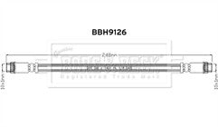 Borg & Beck - BRAKE HOSE - BBH9126 - Fits: Zoe 2013-