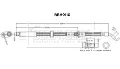 Borg & Beck - BRAKE HOSE - BBH9110 - Fits: Corsa V 2019-