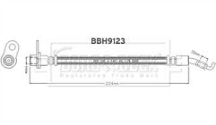 Borg & Beck - BRAKE HOSE - BBH9123 - Fits: Outlander III 2012-,Eclipse Cross 2017-