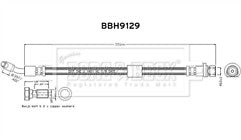 Borg & Beck - BRAKE HOSE - BBH9129 - Fits: XE 2015- X760