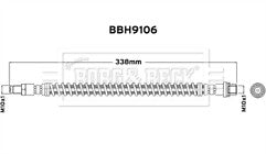 Borg & Beck - BRAKE HOSE - BBH9106 - Fits: MG 6 2010- 1.8