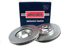 Borg & Beck - BRAKE DISC PAIR - BBD4393 - Fits: Vauxhall Meriva 1.6 16v, 1.8 0