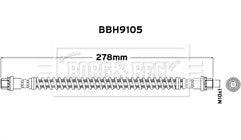 Borg & Beck - BRAKE HOSE - BBH9105 - Fits: MG 3 2011- 1.3/1.5