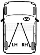 First Line - BRAKE CABLE - FKB3908 - Fits: "I10 (BA)with drum brakes 13"" 13-"