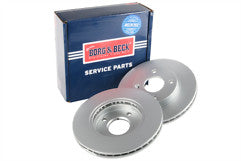 Borg & Beck - BRAKE DISC PAIR - BBD4120 - Fits: Ford Fiesta,Focus,Fusion 98-05