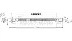 Borg & Beck - BRAKE HOSE - BBH9122 - Fits: Outlander III 2012-,Eclipse Cross 2017-