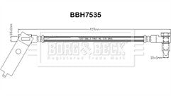 Borg & Beck - BRAKE HOSE - BBH7535 - Fits: Ford Transit 7/03-