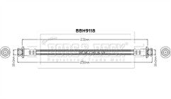 Borg & Beck - BRAKE HOSE - BBH9118 - Fits: Qashqai III 2021- J12