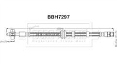 Borg & Beck - BRAKE HOSE - BBH7297 - Fits: VAG Golf III,Vento 2.8 VR6
