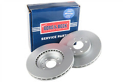 Borg & Beck - BRAKE DISC PAIR - BBD5086 - Fits: PSA Nemo, Bipper 08-