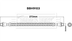 Borg & Beck - BRAKE HOSE - BBH9103 - Fits: MG 6 2010- 1.8