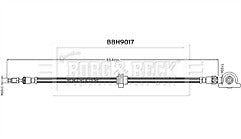 Borg & Beck - BRAKE HOSE - BBH9017 - Fits: 1,2,X1,X2,Mini Clubman (2014-)