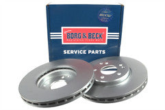 Borg & Beck - BRAKE DISC PAIR - BBD4141 - Fits: Merc.203,208,210series.97-